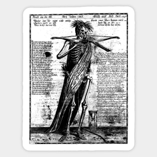 Allegory of death as crossbowman - Gerhard Altzenbach Sticker